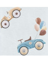 BN-W-143-000-640,Ceba Baby - Saltea de infasat moale Retro Cars, Fara ftalati, 70 x 50 cm, Alb/Bej