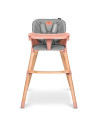 BN-LO-KOEN_PINK_ROSE,Lionelo - Scaun de masa din fag Koen, 2 in 1, Transformabil, Sustine 30 kg, 6 luni+, Conform cu standardul 