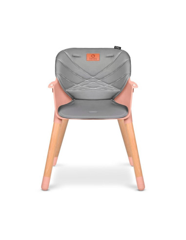 BN-LO-KOEN_PINK_ROSE,Lionelo - Scaun de masa din fag Koen, 2 in 1, Transformabil, Sustine 30 kg, 6 luni+, Conform cu standardul 