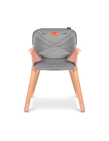 BN-LO-KOEN_PINK_ROSE,Lionelo - Scaun de masa din fag Koen, 2 in 1, Transformabil, Sustine 30 kg, 6 luni+, Conform cu standardul 