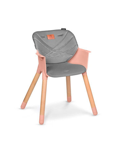 BN-LO-KOEN_PINK_ROSE,Lionelo - Scaun de masa din fag Koen, 2 in 1, Transformabil, Sustine 30 kg, 6 luni+, Conform cu standardul 