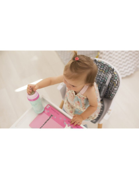 BN-LO-KOEN_PINK_ROSE,Lionelo - Scaun de masa din fag Koen, 2 in 1, Transformabil, Sustine 30 kg, 6 luni+, Conform cu standardul 