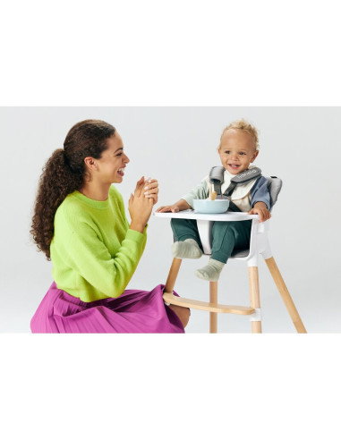 BN-LO-KOEN_PINK_ROSE,Lionelo - Scaun de masa din fag Koen, 2 in 1, Transformabil, Sustine 30 kg, 6 luni+, Conform cu standardul 