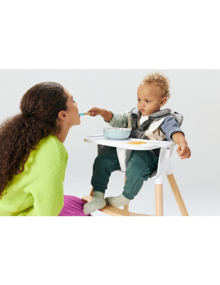 BN-LO-KOEN_PINK_ROSE,Lionelo - Scaun de masa din fag Koen, 2 in 1, Transformabil, Sustine 30 kg, 6 luni+, Conform cu standardul 