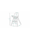 BN-LO-KOEN_PINK_ROSE,Lionelo - Scaun de masa din fag Koen, 2 in 1, Transformabil, Sustine 30 kg, 6 luni+, Conform cu standardul 