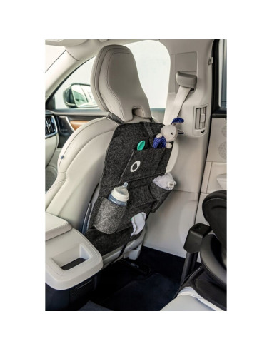 BN-LO-ORGANIZER,Lionelo - Organizator auto 2 in 1 si proctectie spatar auto, Cu multiple Buzunare, 70x55x40 cm, Gri