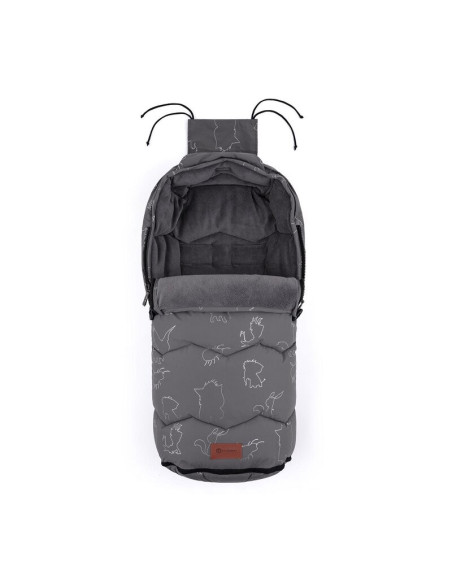 BN-533824,Petite&Mars - Sac de iarna impermeabil, Pentru patut, carucior si scaun auto, 4 in 1, Universal, 82x49 cm, Warmy, Gri