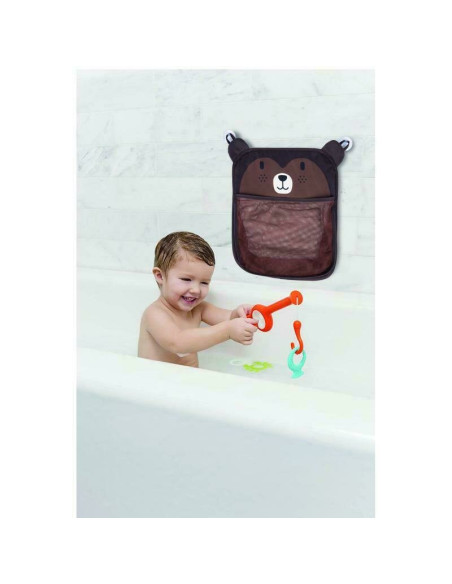 BN-47085,Saculet pentru jucariile de baie, Bear, Cu sistem de prindere cu ventuze, Dimensiune 32x38 cm, FreeON
