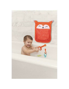 BN-47092,Saculet pentru jucariile de baie, Fox, Cu sistem de prindere cu ventuze, Dimensiune 32x38 cm, FreeON 2