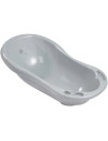 BN-48421,Cadita ergonomica de baie cu dop de scurgere, Stars, 84 x 49 x 30 cm, Keeeper, Grey