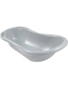 BN-48421,Cadita ergonomica de baie cu dop de scurgere, Stars, 84 x 49 x 30 cm, Keeeper, Grey