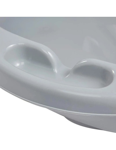 BN-48421,Cadita ergonomica de baie cu dop de scurgere, Stars, 84 x 49 x 30 cm, Keeeper, Grey