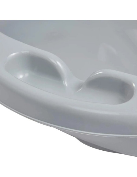 BN-48421,Cadita ergonomica de baie cu dop de scurgere, Stars, 84 x 49 x 30 cm, Keeeper, Grey