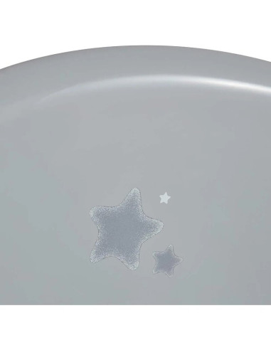 BN-48421,Cadita ergonomica de baie cu dop de scurgere, Stars, 84 x 49 x 30 cm, Keeeper, Grey