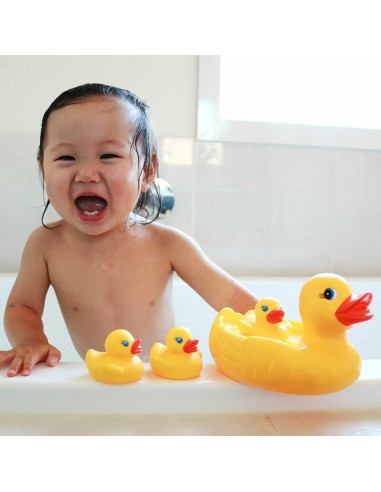 BN-822020,Set de joaca de baie, Ratusca cu trei bococi, Fara gauri, Playgro