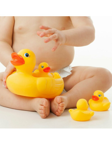 BN-822020,Set de joaca de baie, Ratusca cu trei bococi, Fara gauri, Playgro