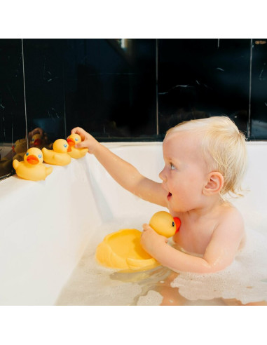 BN-822020,Set de joaca de baie, Ratusca cu trei bococi, Fara gauri, Playgro