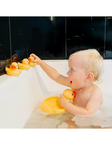 BN-822020,Set de joaca de baie, Ratusca cu trei bococi, Fara gauri, Playgro