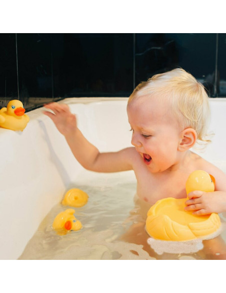 BN-822020,Set de joaca de baie, Ratusca cu trei bococi, Fara gauri, Playgro