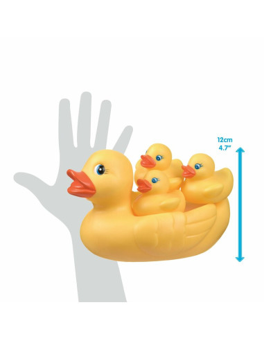 BN-822020,Set de joaca de baie, Ratusca cu trei bococi, Fara gauri, Playgro