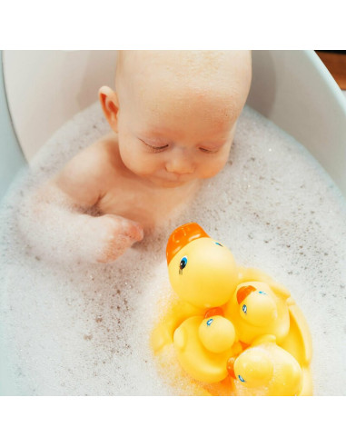 BN-822020,Set de joaca de baie, Ratusca cu trei bococi, Fara gauri, Playgro