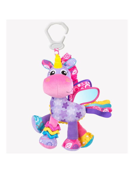 BN-816457,Jucarie mare pentru carucior, scoica auto si patut, Cu jucarie de dentitie, Cu sunete, Activity Friend Stella Unicorn,
