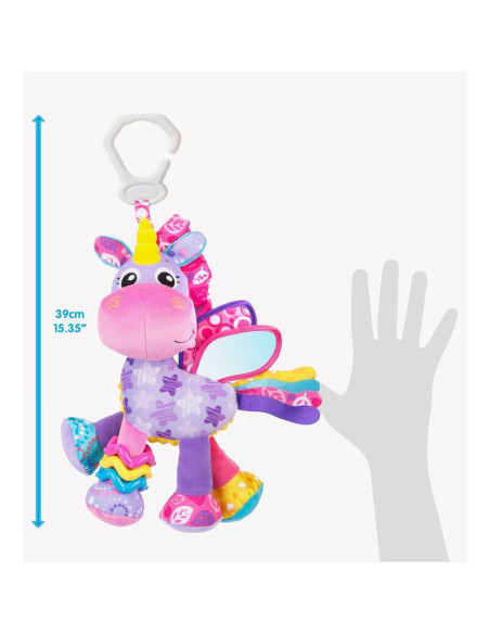 BN-816457,Jucarie mare pentru carucior, scoica auto si patut, Cu jucarie de dentitie, Cu sunete, Activity Friend Stella Unicorn,