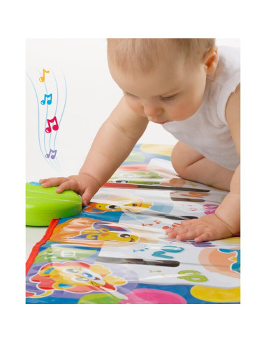 BN-820901,Salteluta pentru bebelusi, Pian de Jucarie, Jumbo Jungle Musical, 79 cm, Cu 8 melodii, Playgro