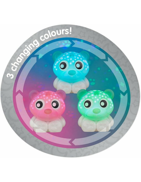 BN-1046182,Lampa de veghe si proiector, Cu 30 de minute de proiectii, Cu 2 culori, Portabila, Playgro, Pink & White