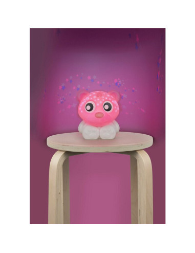 BN-1046182,Lampa de veghe si proiector, Cu 30 de minute de proiectii, Cu 2 culori, Portabila, Playgro, Pink & White