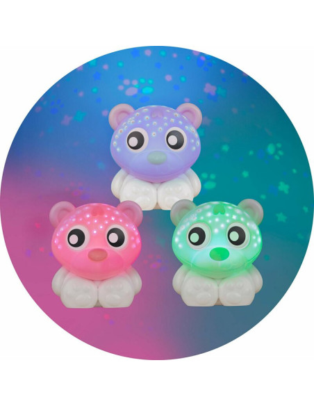 BN-1046182,Lampa de veghe si proiector, Cu 30 de minute de proiectii, Cu 2 culori, Portabila, Playgro, Pink & White
