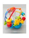 BN-64180,Minge cu activitati pentru bebelusi, Cu margele de dentitie, Cu oglinda, Play And Learn Ball, 14 Cm, Playgro