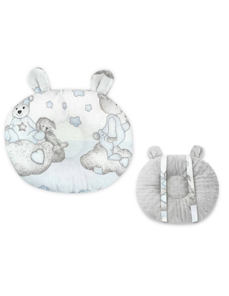 BN-6426972018425,Qmini - Perna bebelusi Ursulet, Multifunctionala, Cu doua fete, Tesatura pufoasa minky si bumbac, Materiale cer