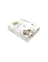 BN-6426972018203,Qmini - Cearceaf cu elastic pentru patut 120x60 cm, Din bumbac certificat Oeko Tex Standard 100, Teddy Bear and