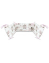 BN-6426972018227,Qmini - Aparatoare pentru patut 120X60 cm, Din bumbac certificat Oeko Tex Standard 100, 180x30 cm, Cu panglici,