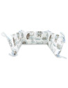 BN-6426972018241,Qmini - Aparatoare pentru patut 120X60 cm, Din bumbac certificat Oeko Tex Standard 100, 180x30 cm, Cu panglici,