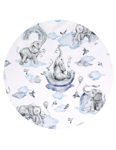 BN-6426972018524,Qmini - Aparatoare pentru patut 120X60 cm, Din bumbac certificat Oeko Tex Standard 100, 180x30 cm, Cu panglici,