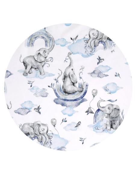 BN-6426972018524,Qmini - Aparatoare pentru patut 120X60 cm, Din bumbac certificat Oeko Tex Standard 100, 180x30 cm, Cu panglici,