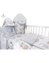 BN-6426972017671,MimiNu - Set pentru bebelusi, 6+1 piese, Cu paturica de infasat, Prosop, Paturica, Cearceaf 120x60 cm, Fata de