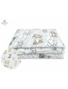 BN-6426972017671,MimiNu - Set pentru bebelusi, 6+1 piese, Cu paturica de infasat, Prosop, Paturica, Cearceaf 120x60 cm, Fata de