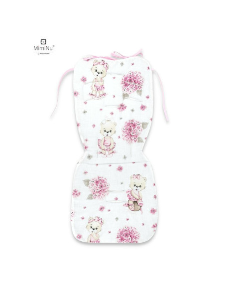 BN-6426972017701,MimiNu - Salteluta pentru carucior, Reversibila, Cu doua fete, Din catifea matlasata si bumbac, Materiale certi