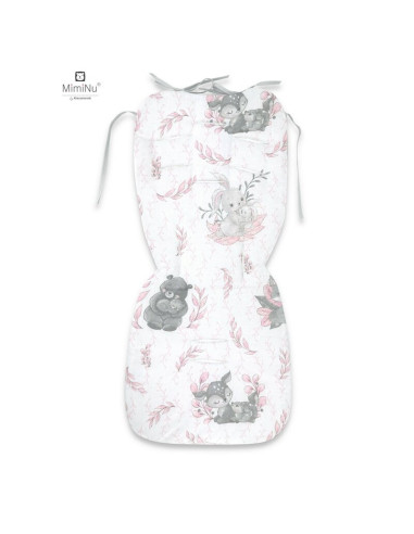 BN-6426972017763,MimiNu - Salteluta pentru carucior, Reversibila, Cu doua fete, Din catifea matlasata si bumbac, Materiale certi