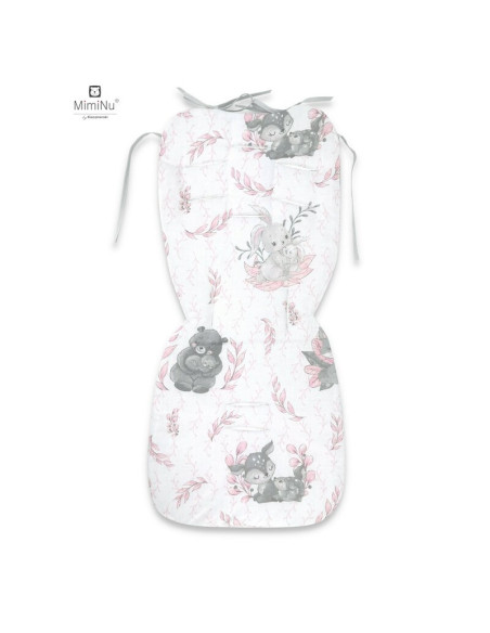 BN-6426972017763,MimiNu - Salteluta pentru carucior, Reversibila, Cu doua fete, Din catifea matlasata si bumbac, Materiale certi