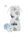 BN-6426972017770,MimiNu - Salteluta pentru carucior, Reversibila, Cu doua fete, Din catifea matlasata si bumbac, Materiale certi
