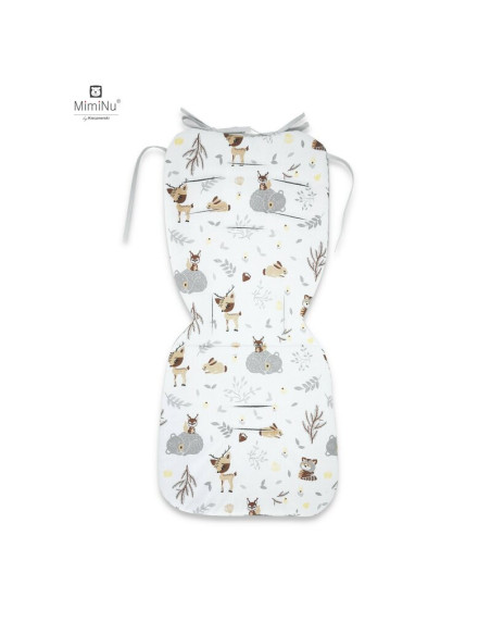 BN-6426972017800,MimiNu - Salteluta pentru carucior, Reversibila, Cu doua fete, Din catifea matlasata si bumbac, Materiale certi