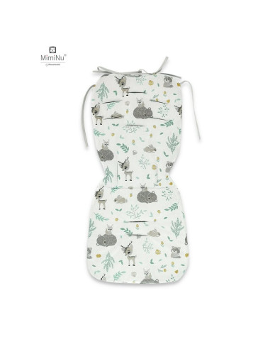 BN-6426972017817,MimiNu - Salteluta pentru carucior, Reversibila, Cu doua fete, Din catifea matlasata si bumbac, Materiale certi