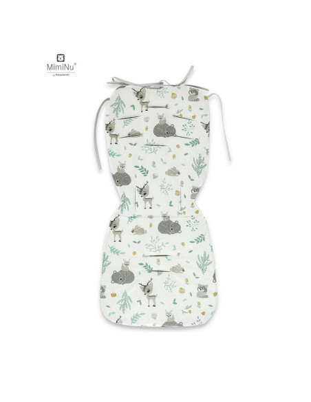 BN-6426972017817,MimiNu - Salteluta pentru carucior, Reversibila, Cu doua fete, Din catifea matlasata si bumbac, Materiale certi