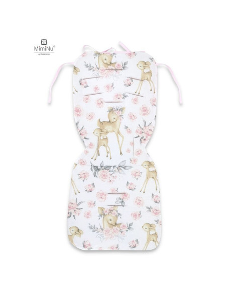 BN-6426972017824,MimiNu - Salteluta pentru carucior, Reversibila, Cu doua fete, Din catifea matlasata si bumbac, Materiale certi