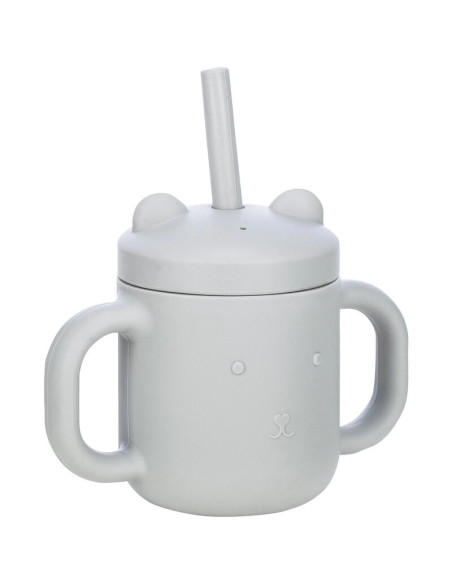 BN-46347,Cana din silicon fara BPA, Cu manere, Cu pai, 6 luni+, Conform cu standardul european de securitate EN 14350:2020, Free
