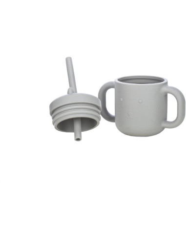 BN-46347,Cana din silicon fara BPA, Cu manere, Cu pai, 6 luni+, Conform cu standardul european de securitate EN 14350:2020, Free